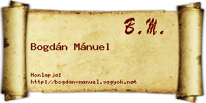 Bogdán Mánuel névjegykártya