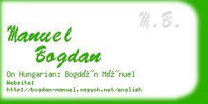 manuel bogdan business card